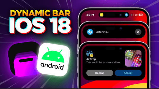 DYNAMIC BAR IOS 18